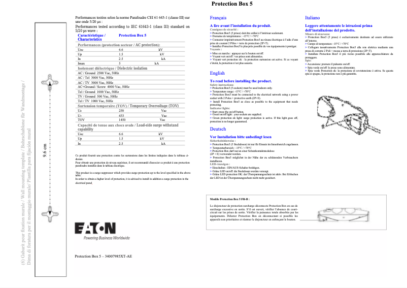 Página 1 del manual Manual de usuario Eaton Protection Box 5
