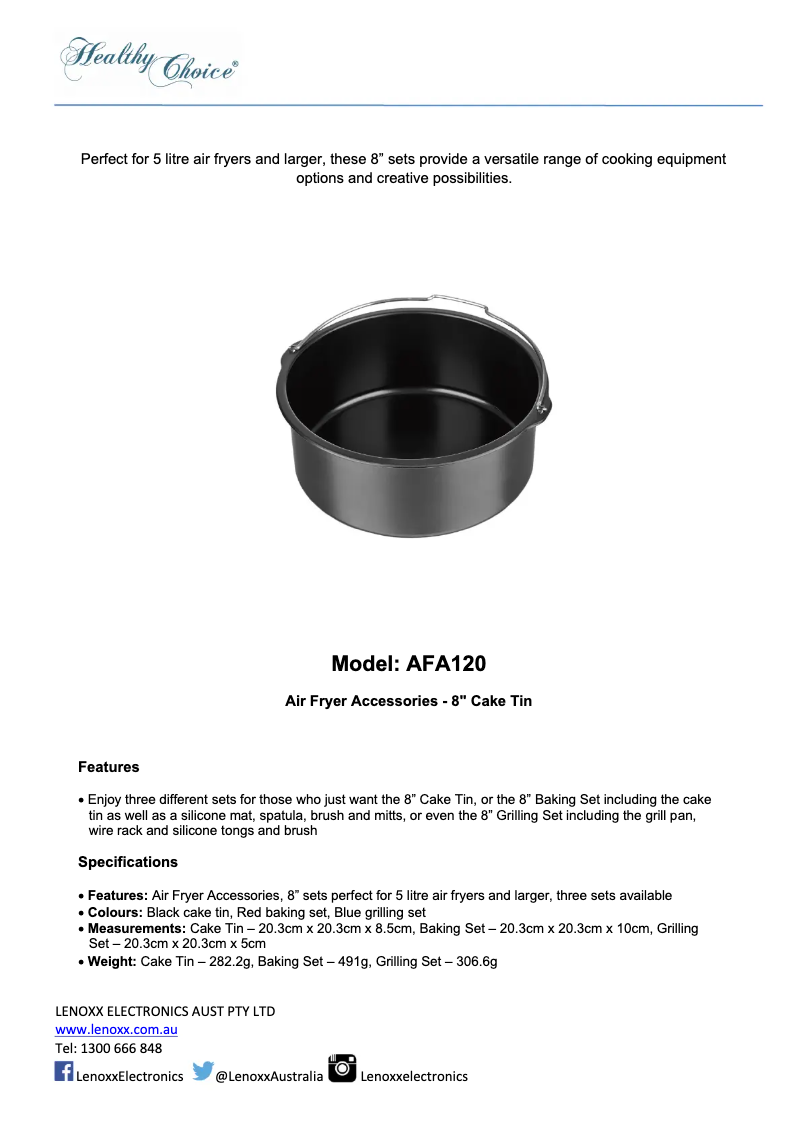 Image de la première page du manuel de l'appareil AFA140