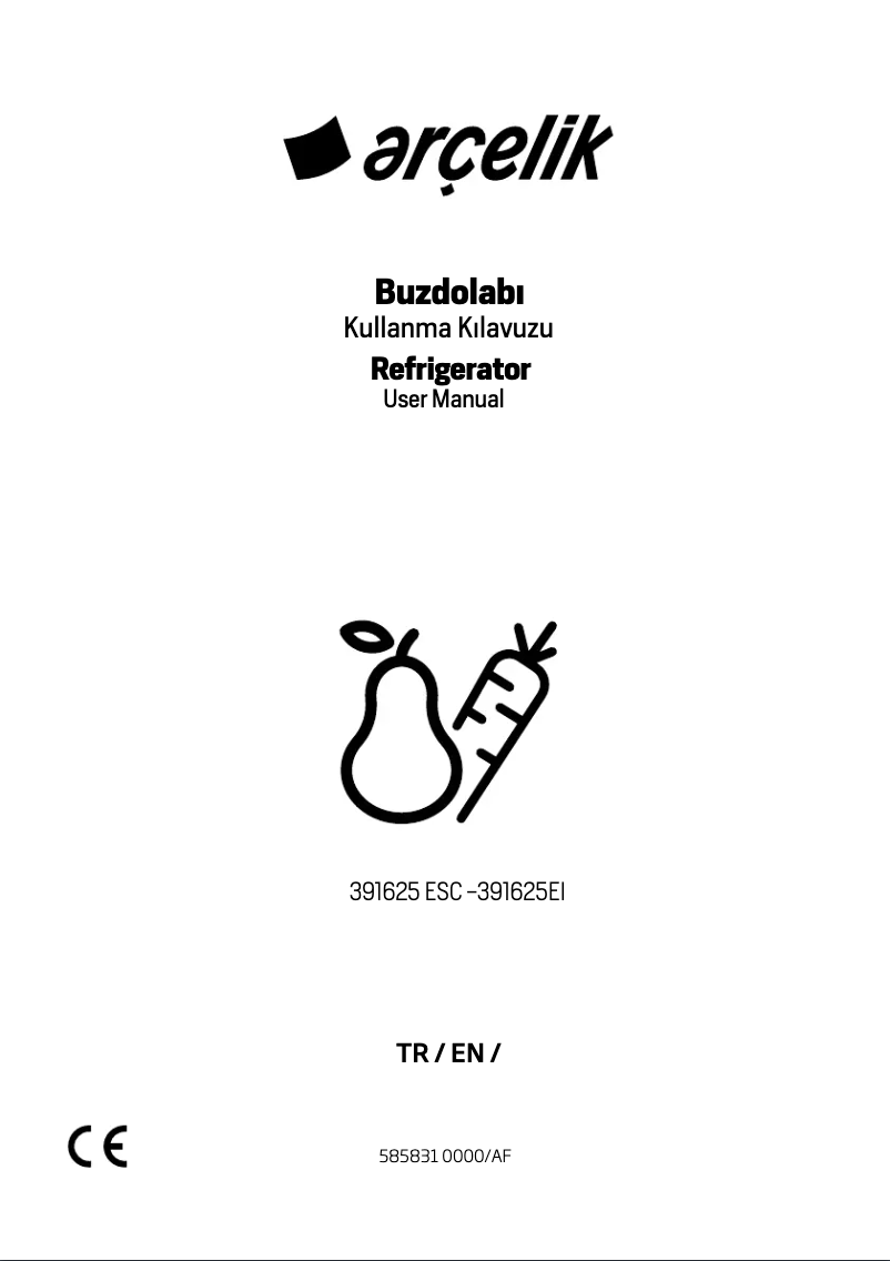 Page n°1 - Manuel utilisateur Arçelik 391625 ESC