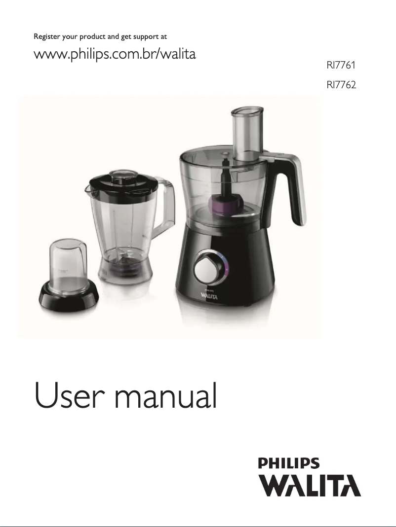 Image de la première page du manuel de l'appareil Walita RI7761