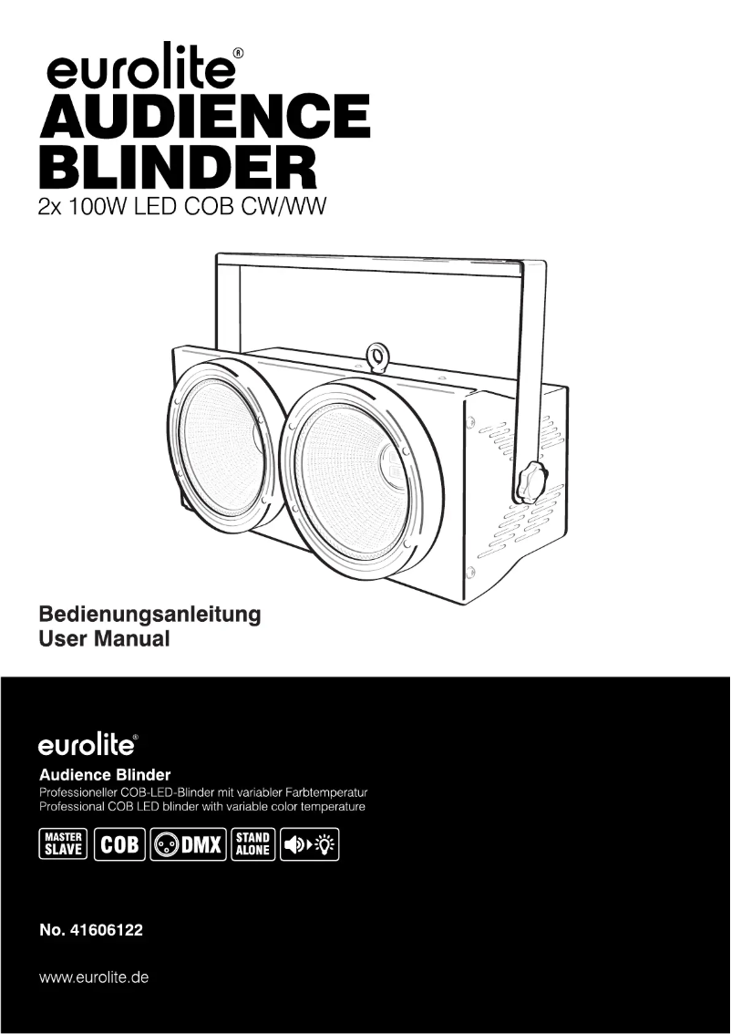 Page 1 de la notice Manuel utilisateur Eurolite Audience Blinder 2x100W LED COB CW/WW