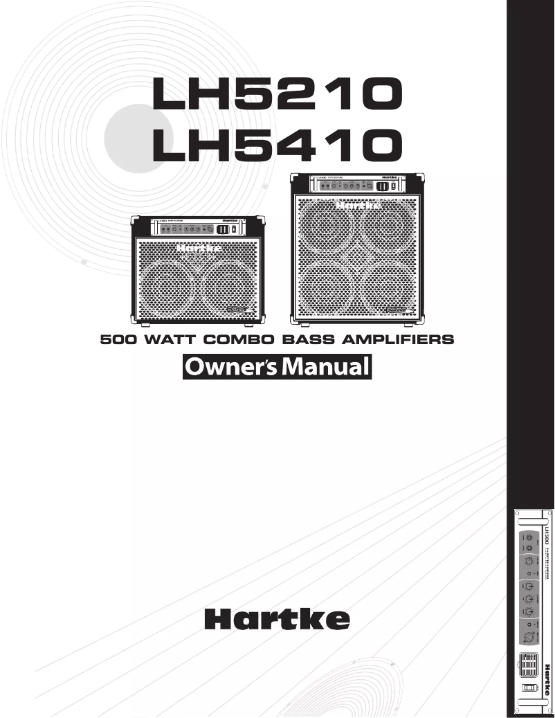 Page 1 de la notice Manuel utilisateur Hartke HyDrive 5410C