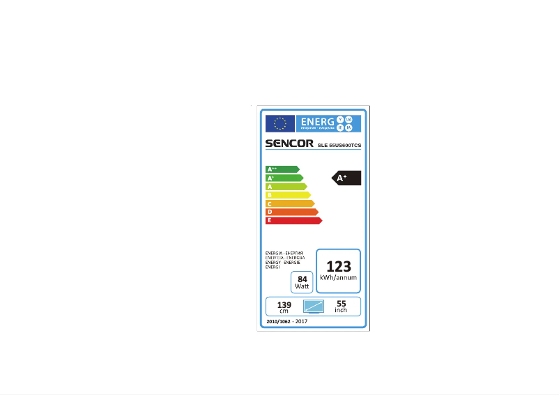 Image de la première page du manuel de l'appareil SLE 55US600 TCS