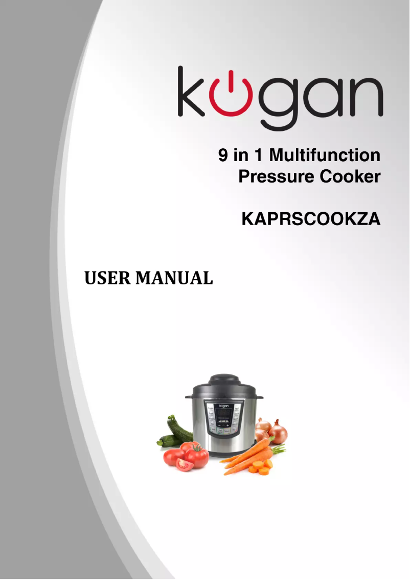 Page n°1 - Manuel utilisateur Kogan KAPRSCOOKZA