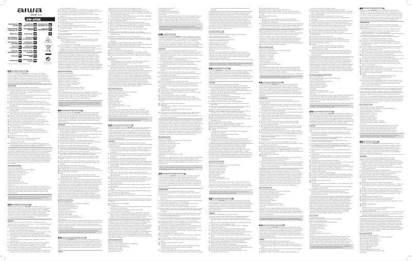 Página 1 del manual Manual de usuario Aiwa SW-A700