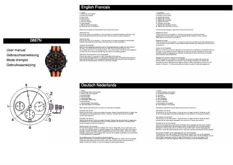 Image de la première page du manuel de l'appareil 0887N