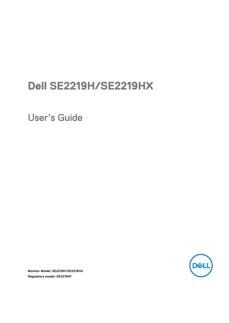 Page 1 de la notice Manuel utilisateur Dell S Series SE2219H