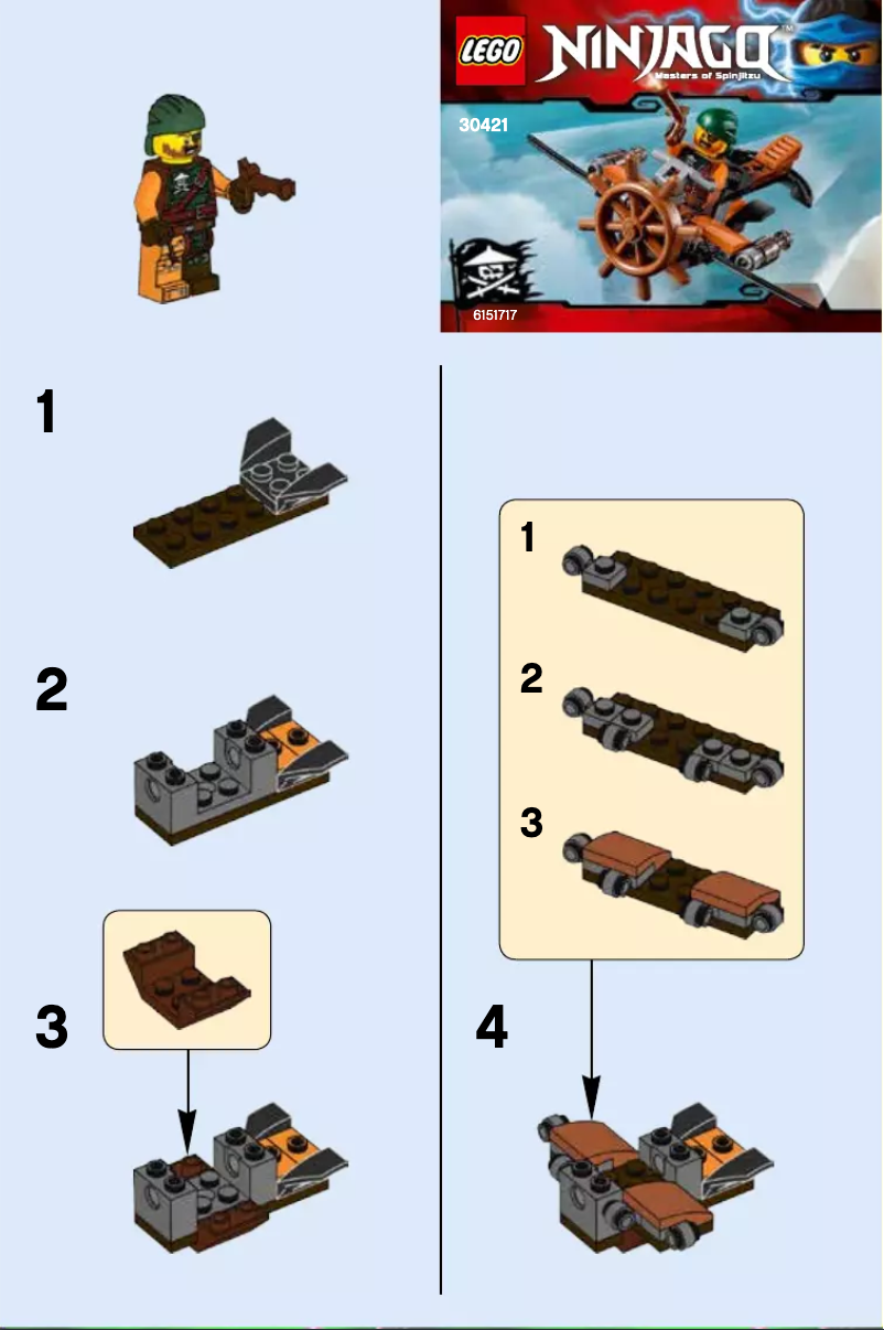Page 1 de la notice Manuel utilisateur Lego Ninjago 30421