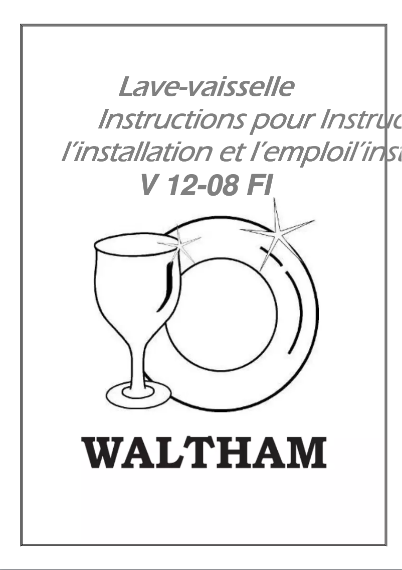 Page 1 de la notice Manuel utilisateur Waltham V 12-08 FI