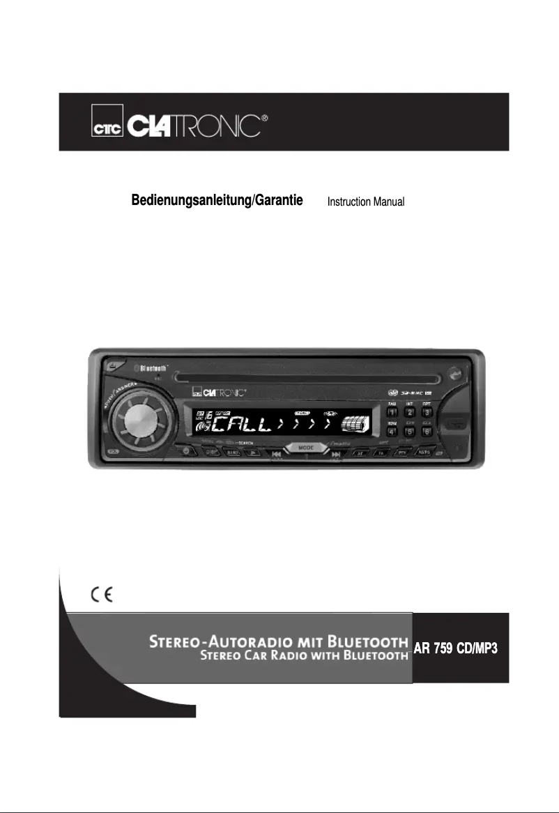 Página 1 del manual Manual de usuario Clatronic AR 759