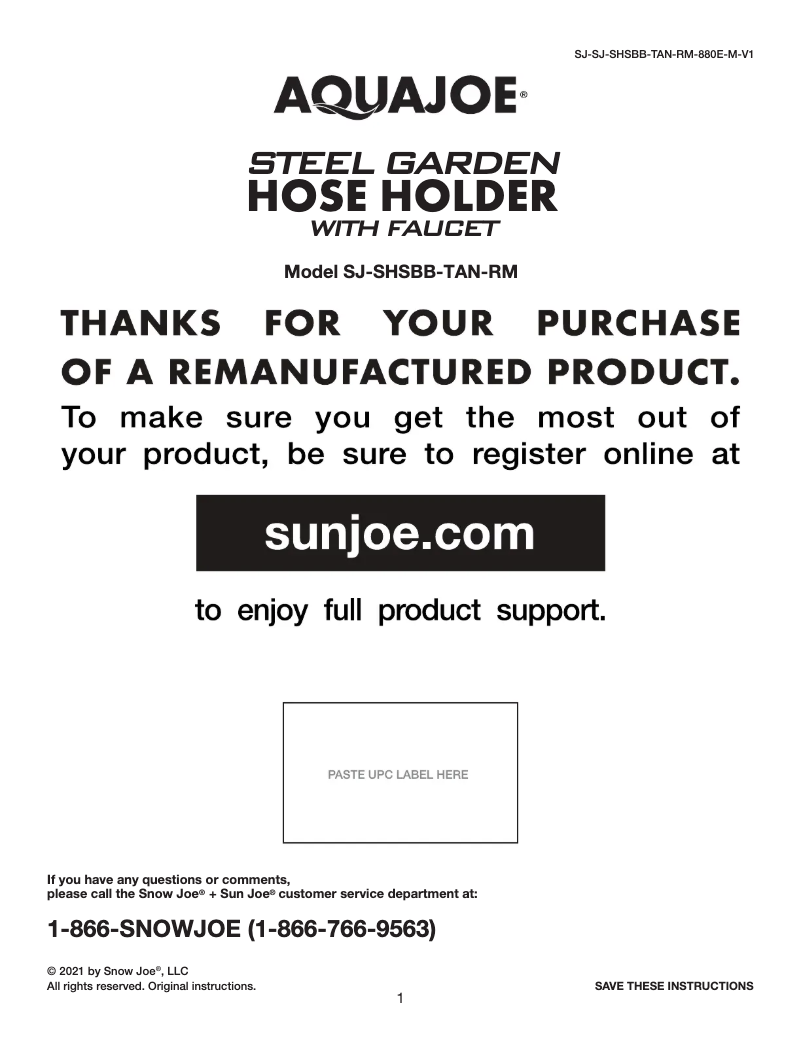 Image de la première page du manuel de l'appareil SJ-SHSBB-TAN-RM