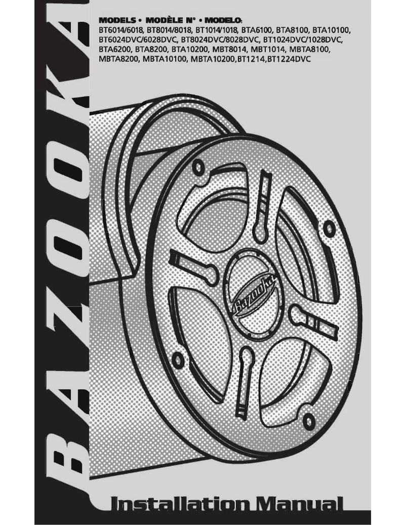 Image de la première page du manuel de l'appareil BT6028DVC