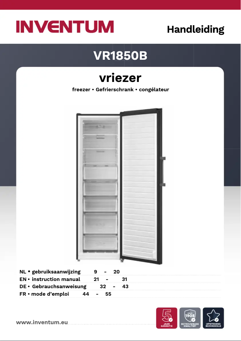 Image de la première page du manuel de l'appareil VR1850B