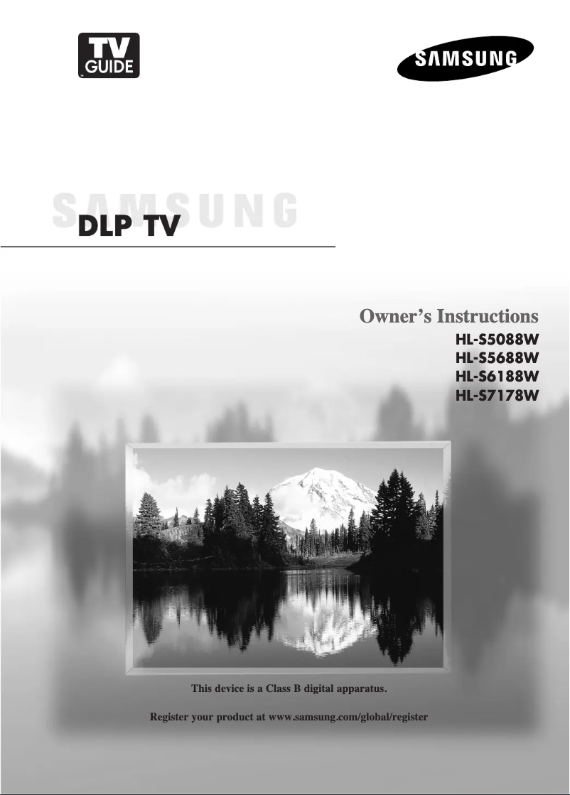 Image de la première page du manuel de l'appareil HL-S6188W