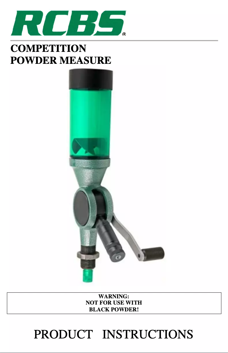 Página 1 del manual Manual de usuario RCBS Competition