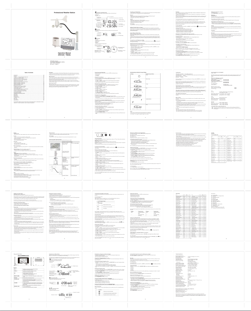 Page 1 of the manual User Manual La Crosse Technology WS1640