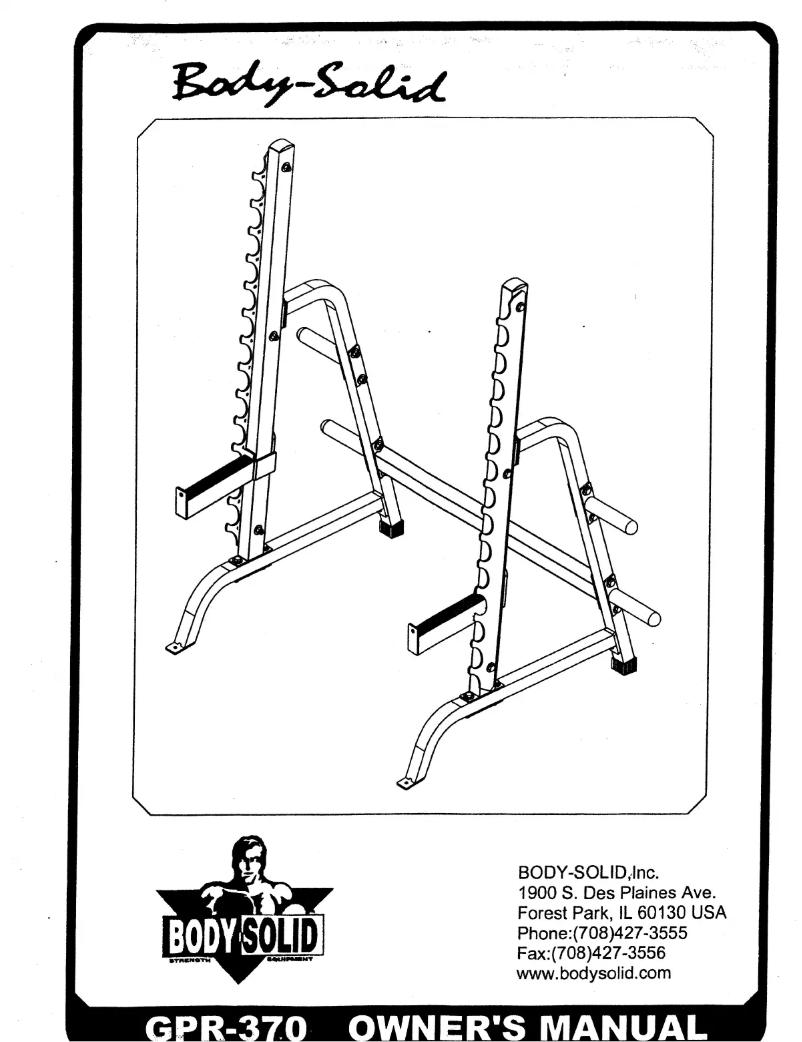 Page 1 de la notice Manuel utilisateur Body-Solid GPR370