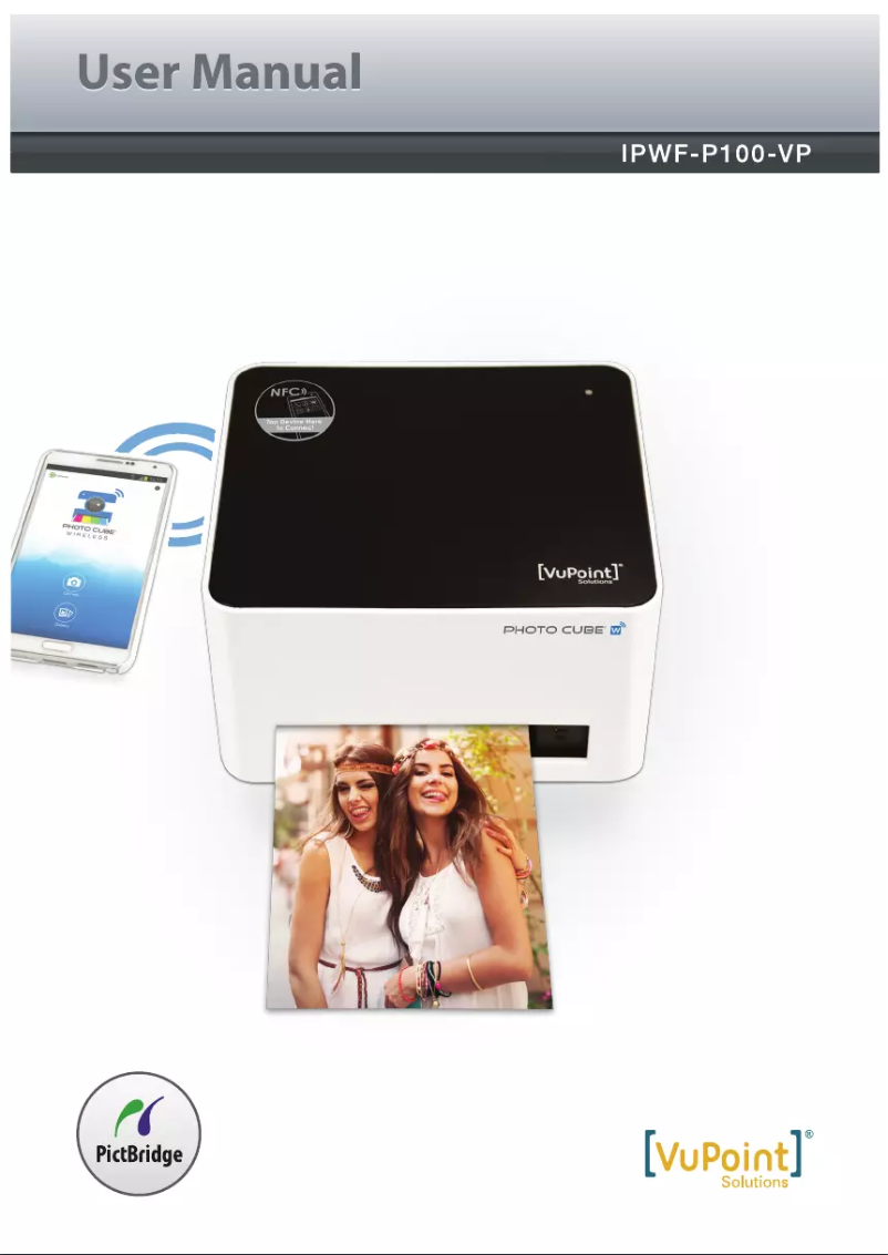 Page 1 de la notice Manuel utilisateur Vupoint Solutions Photo Cube