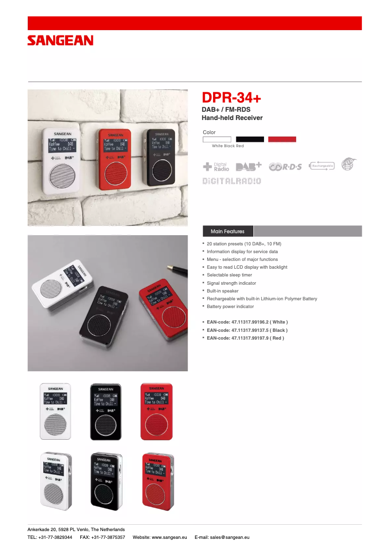 Image de la première page du manuel de l'appareil DPR-34+