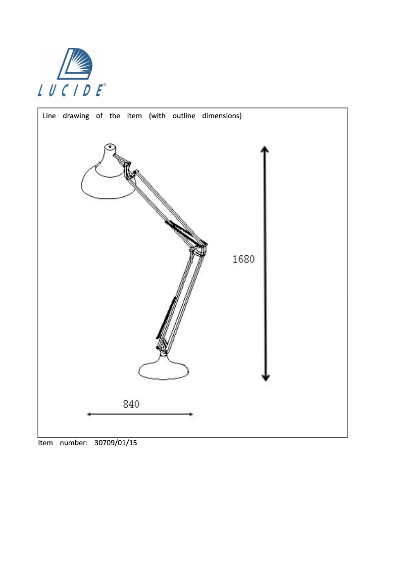 Page 1 de la notice Manuel utilisateur Lucide Watsie 30709/01/15