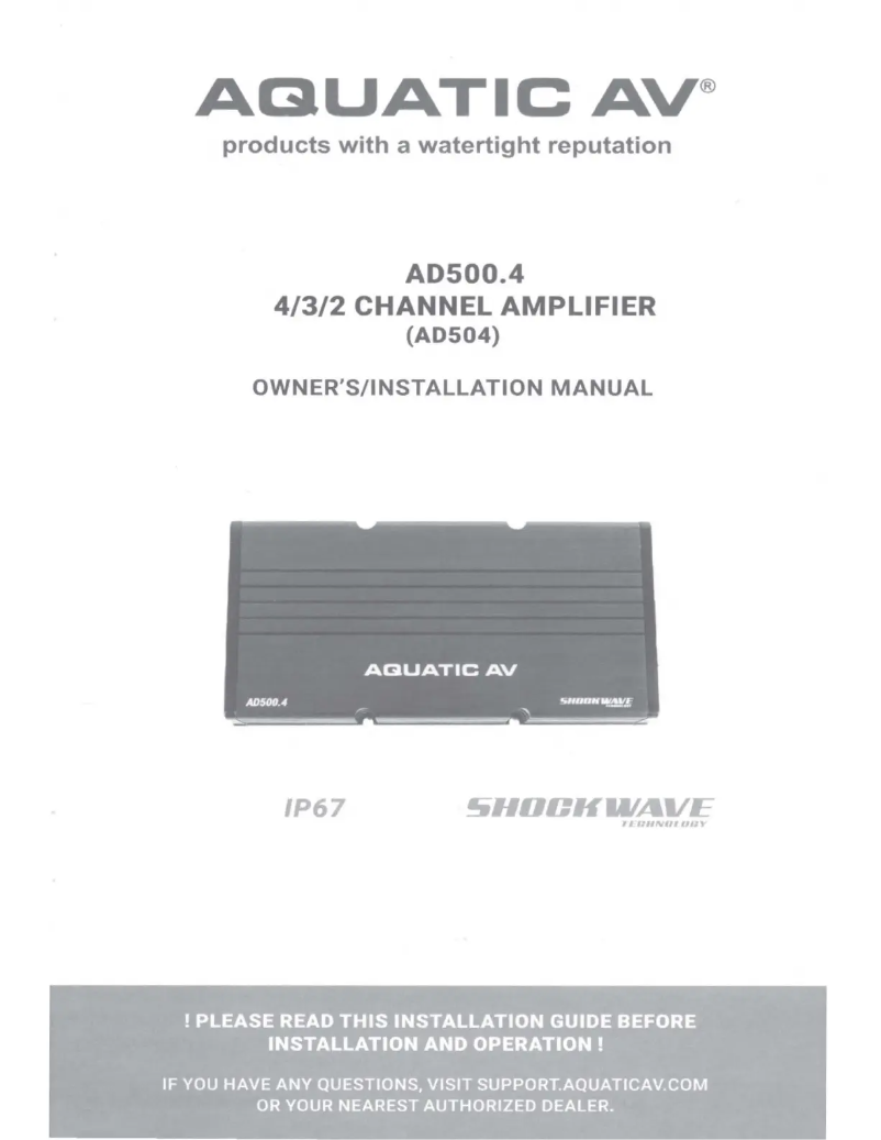 Page 1 de la notice Manuel utilisateur Aquatic AV AD500.4