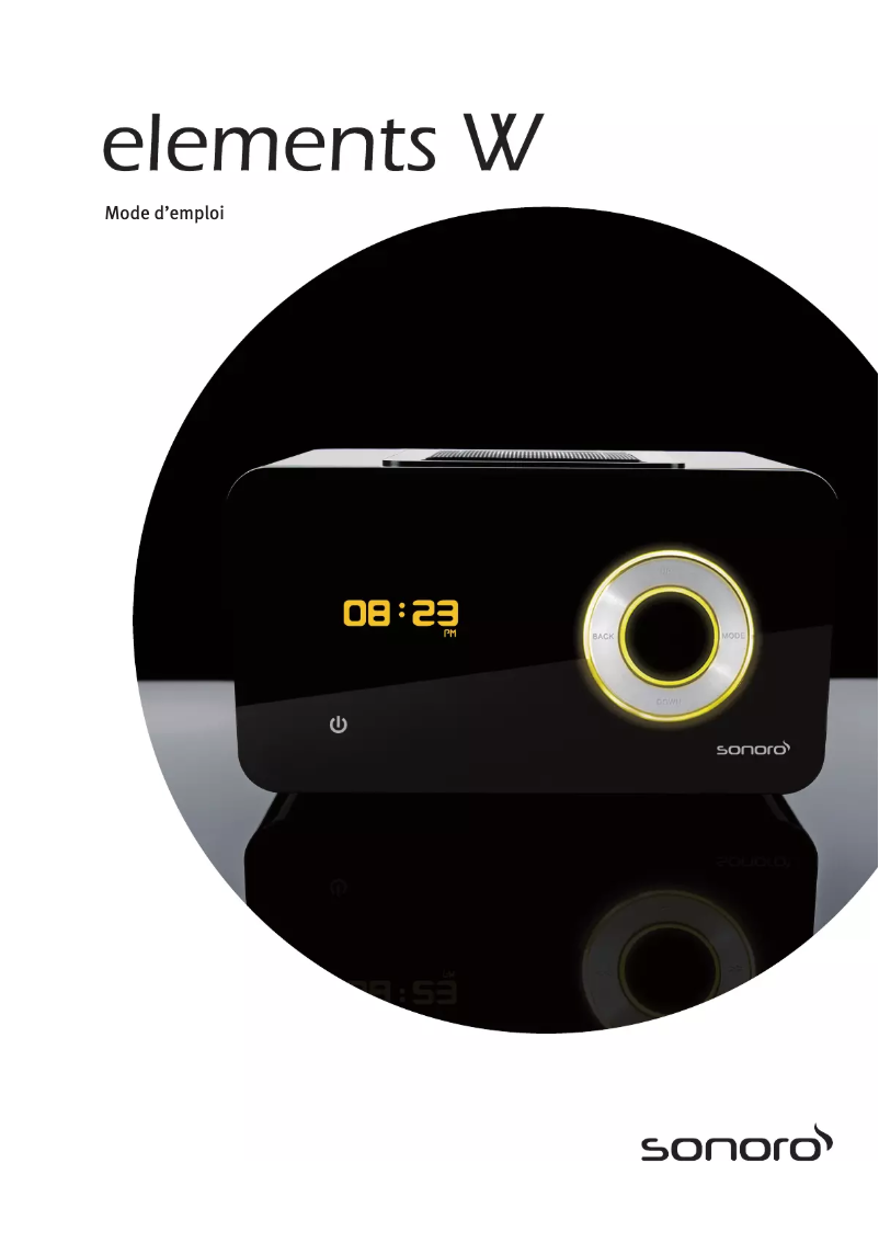 Image de la première page du manuel de l'appareil elements W