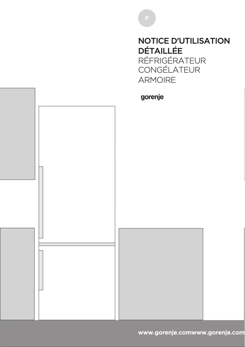 Page 1 de la notice Manuel utilisateur Gorenje ORK192BK