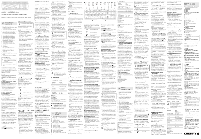 Page 1 de la notice Manuel utilisateur Cherry MX 3.0S Wireless