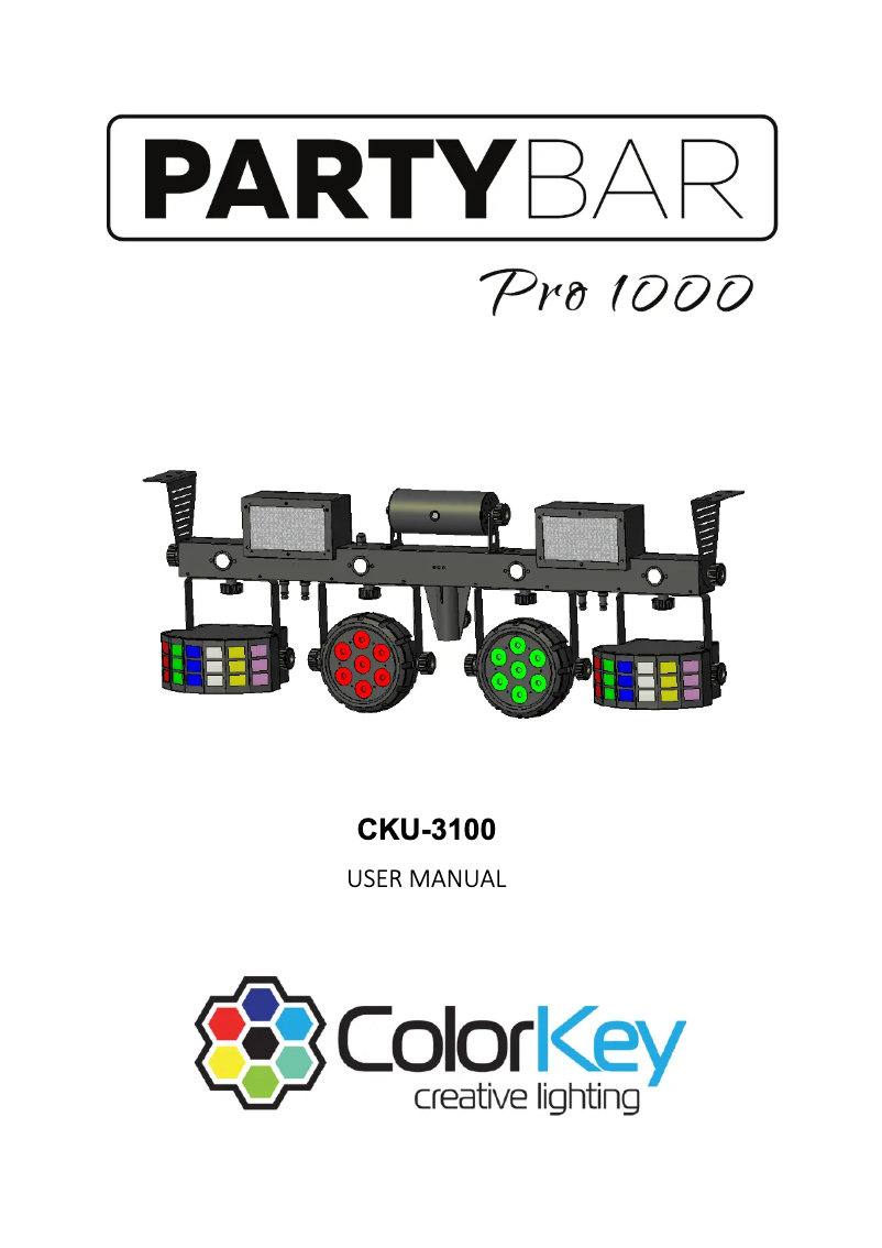 Page 1 de la notice Manuel utilisateur ColorKey PartyBar Pro 1000