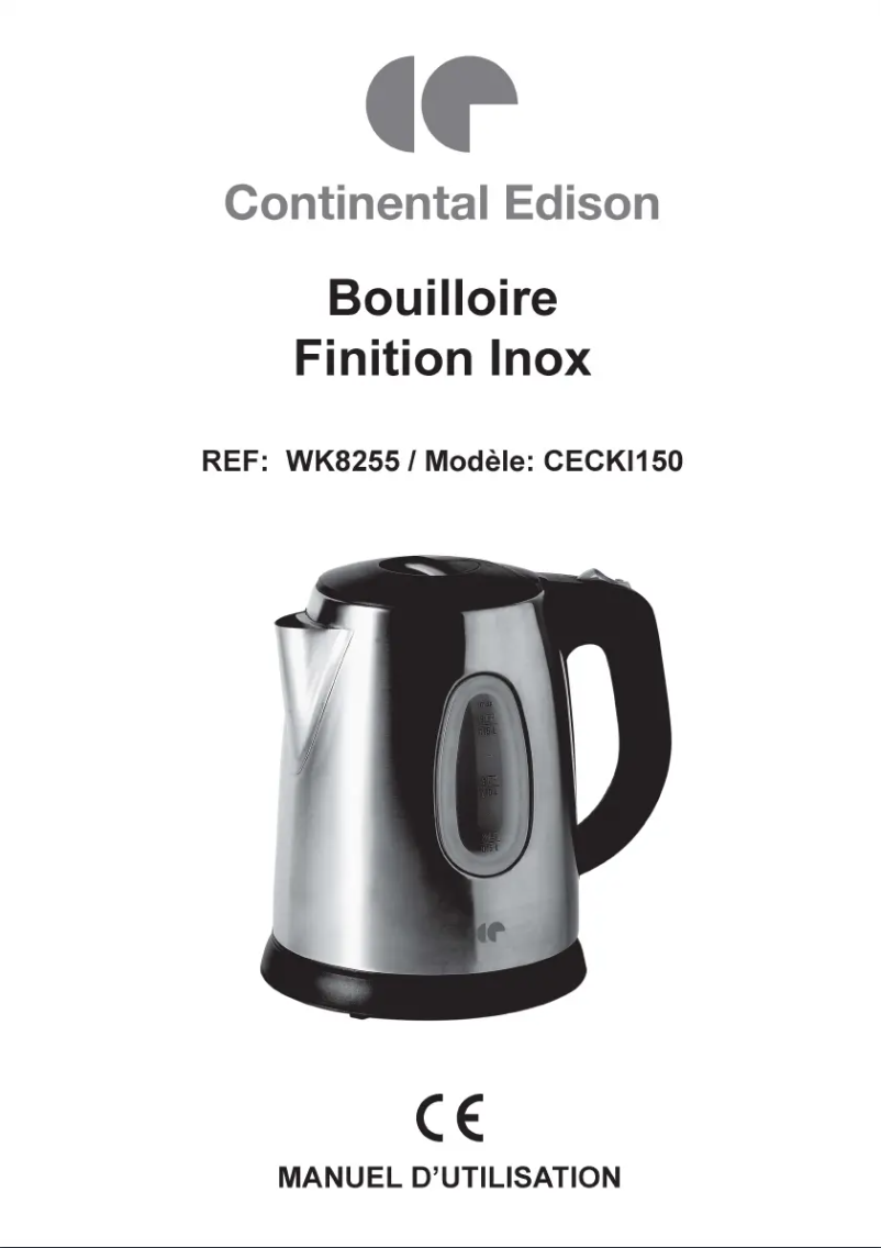 Page n°1 - Manuel utilisateur Continental Edison CECKI150