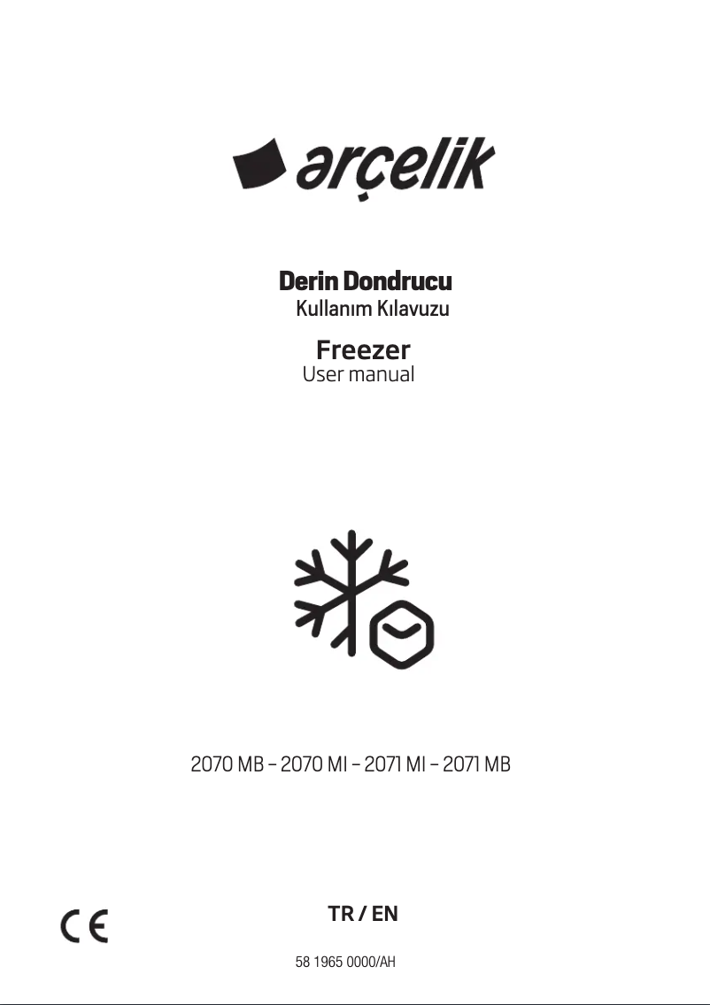 Page n°1 - Manuel utilisateur Arçelik 2071 MI