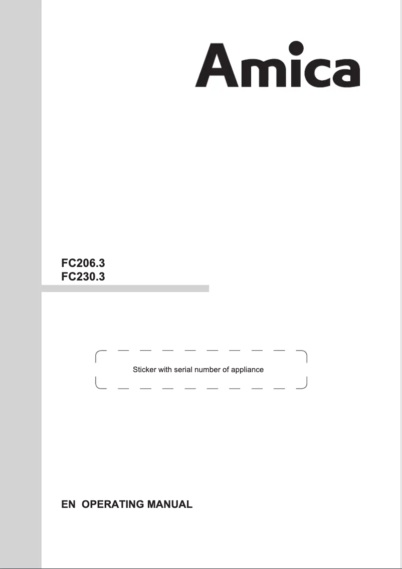 Image de la première page du manuel de l'appareil FC206.3