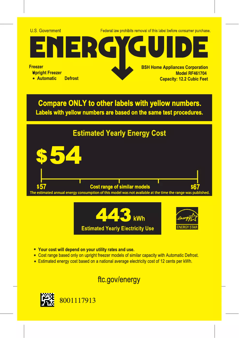 Page n°1 - Label énergétique Gaggenau RF461704