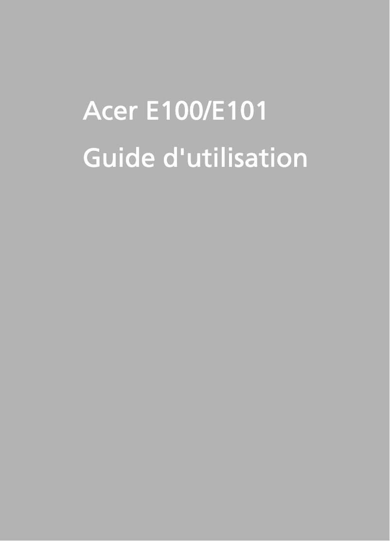 Imagen de la primera página del manual del dispositivo BeTouch e101