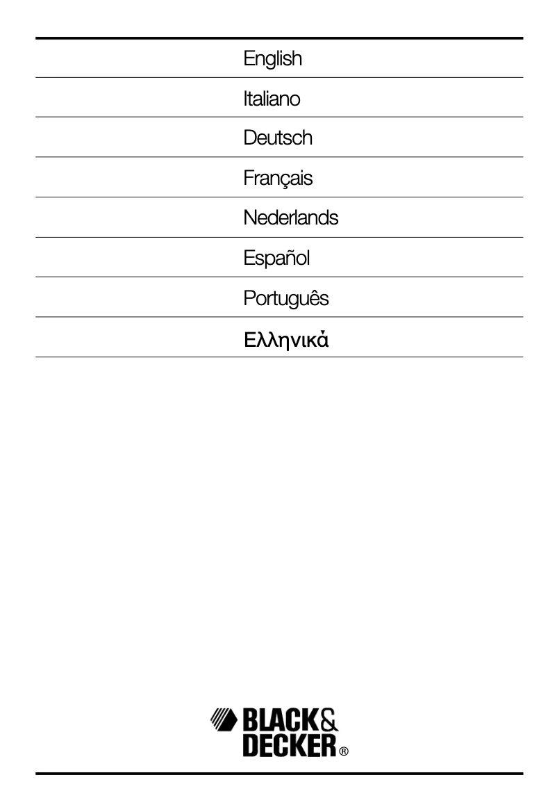 Page n°1 - Manuel utilisateur Black & Decker GX635 Type 1