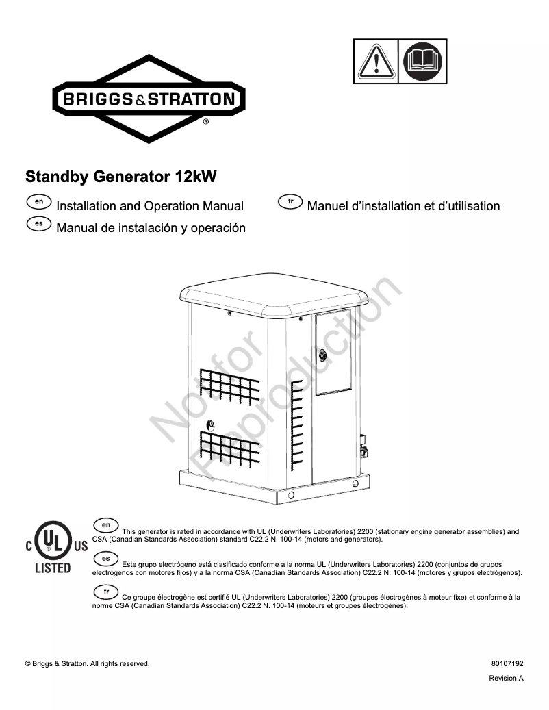 Image de la première page du manuel de l'appareil Power Protect 12kW