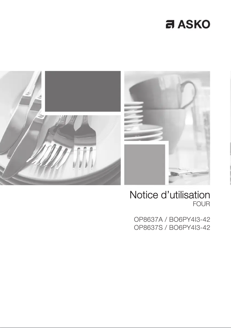 Page n°1 - Manuel utilisateur Asko OP8637S