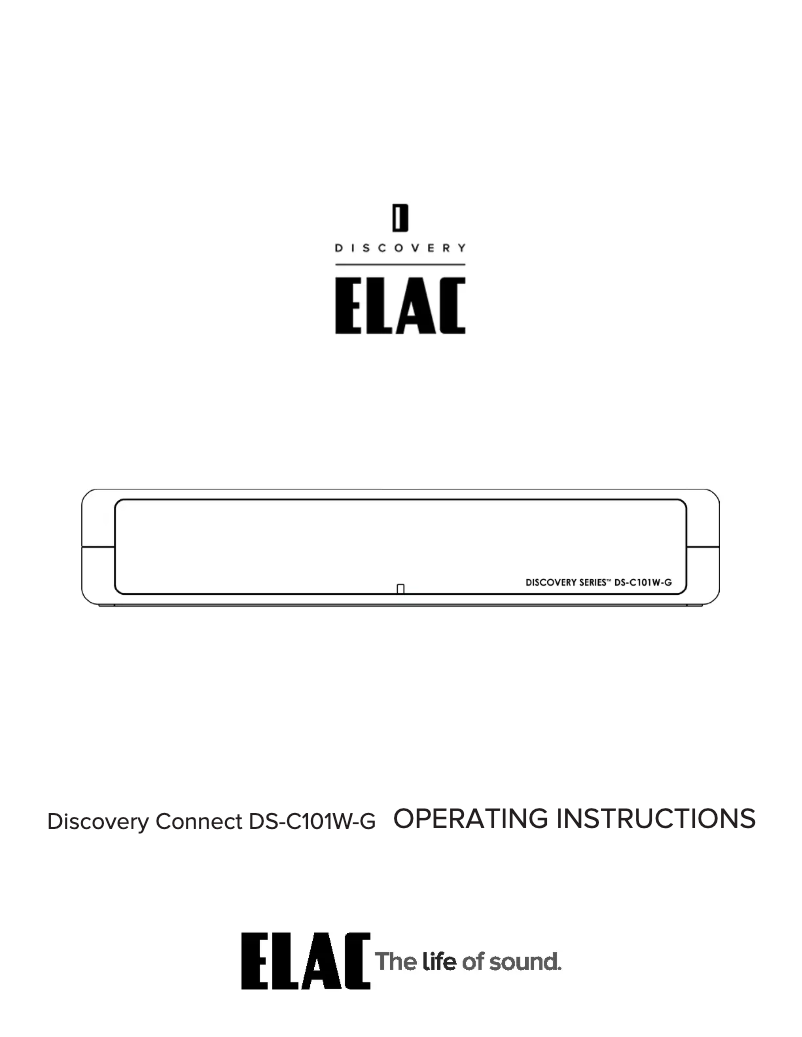 Page 1 de la notice Fiche technique ELAC Discovery Connect DS-C101W-G