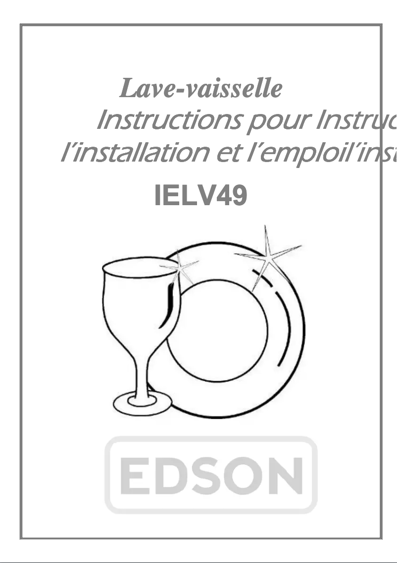 Page 1 de la notice Manuel utilisateur Edson IELV49