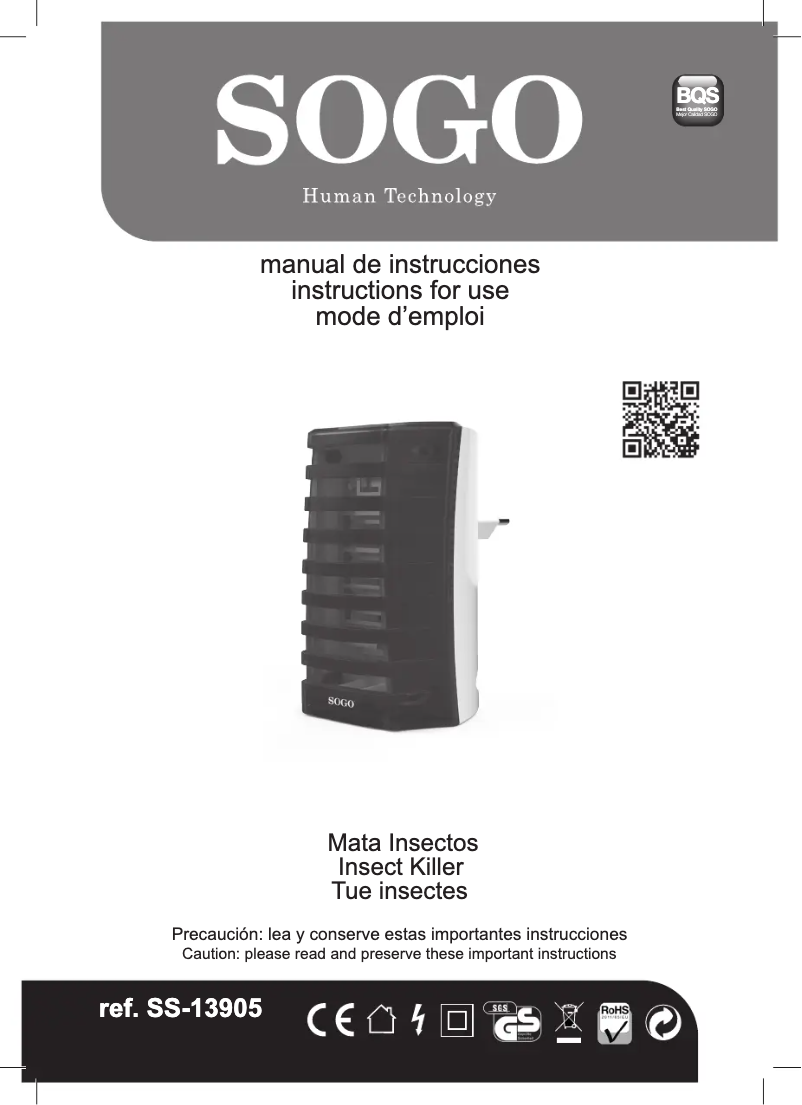 Página 1 del manual Manual de usuario Sogo SS-13905
