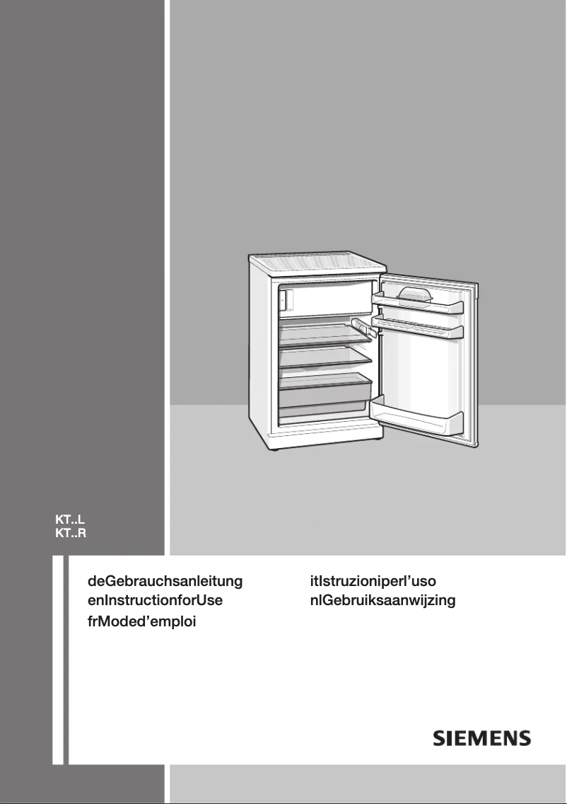 Page n°1 - Manuel utilisateur Siemens KT15RE23