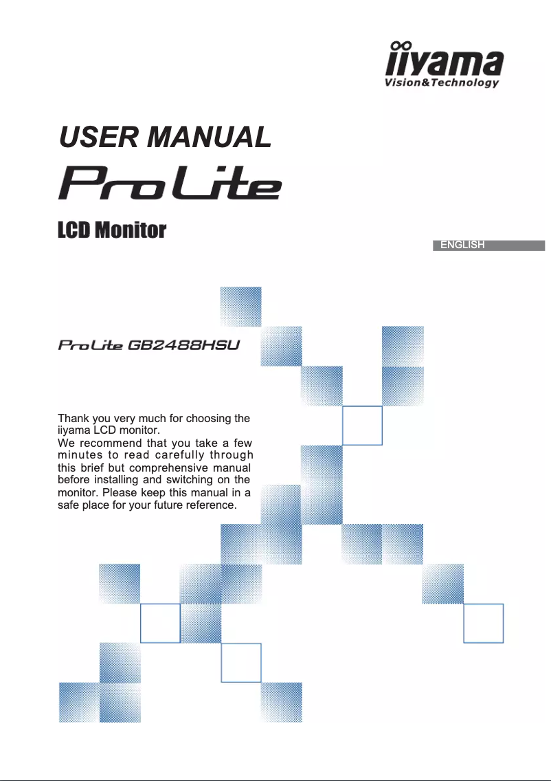 Page 1 de la notice Manuel utilisateur Iiyama ProLite GB2488HSU