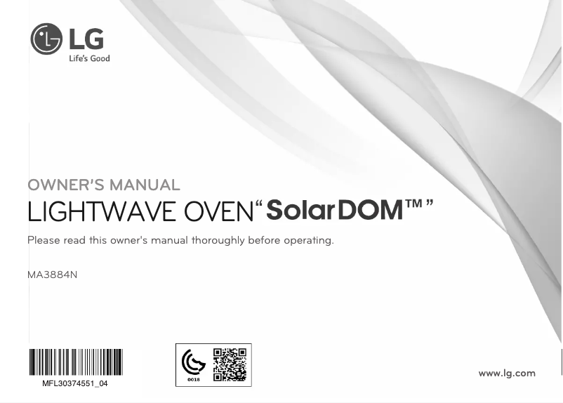 Page 1 de la notice Manuel utilisateur LG MA3884N