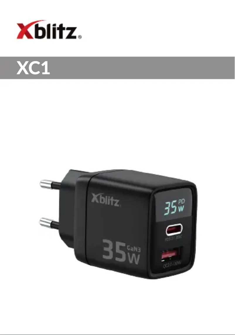 Page 1 de la notice Manuel utilisateur Xblitz XC1