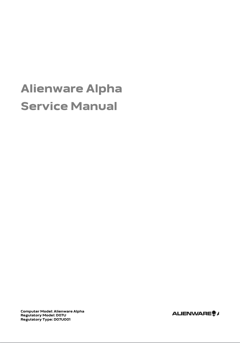 Page 1 de la notice Manuel utilisateur Alienware Alpha ASM04