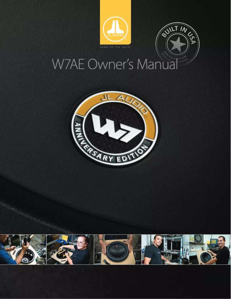 Page n°1 - Manuel utilisateur JL Audio CLS112RG-W7AE