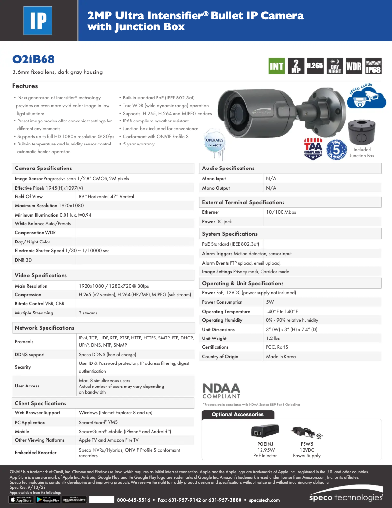 Image de la première page du manuel de l'appareil Intensifier IP O2IB68