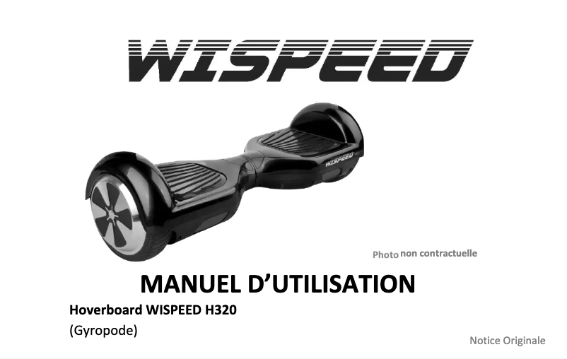 Image de la première page du manuel de l'appareil H320