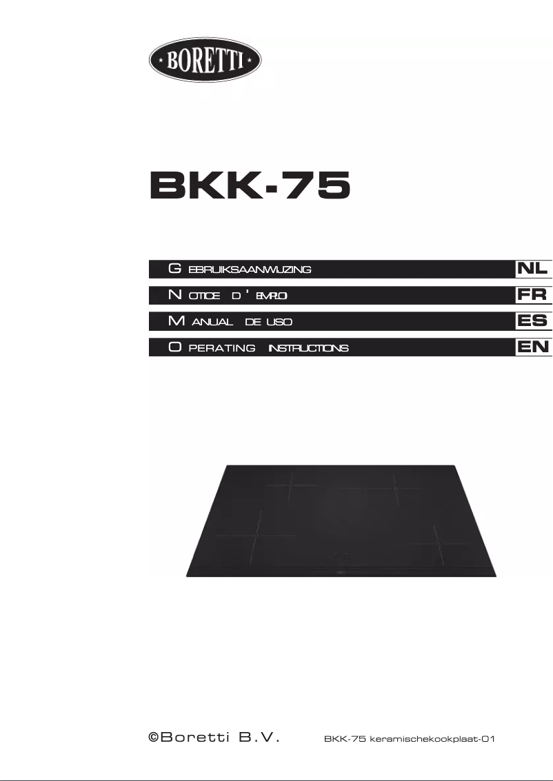 Image de la première page du manuel de l'appareil BKK75