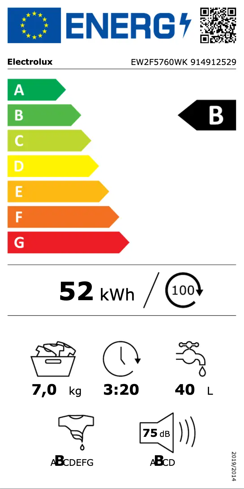 Page n°1 - Manuel utilisateur Electrolux EW2F5760WK